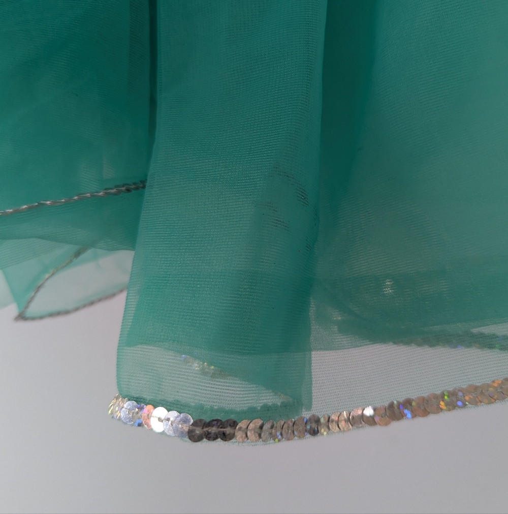 Weissman Girls Blue/Green Sequin Ballet Dance Costume - Picture 14 of 15